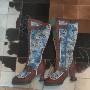 John Fluevog sugar candy style  boots size 12W 10M New